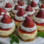 Santa Hat Cheesecake Bites - featured image