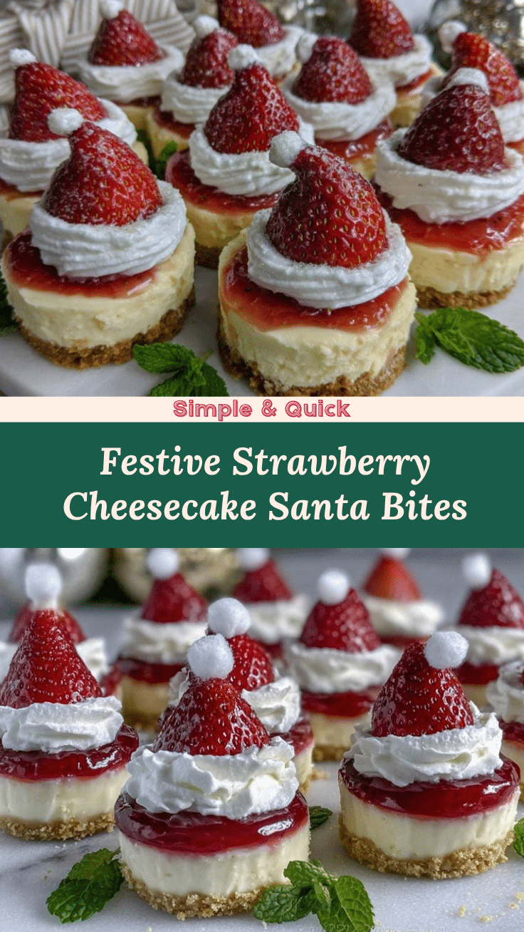 Santa Hat Cheesecake Bites recipe