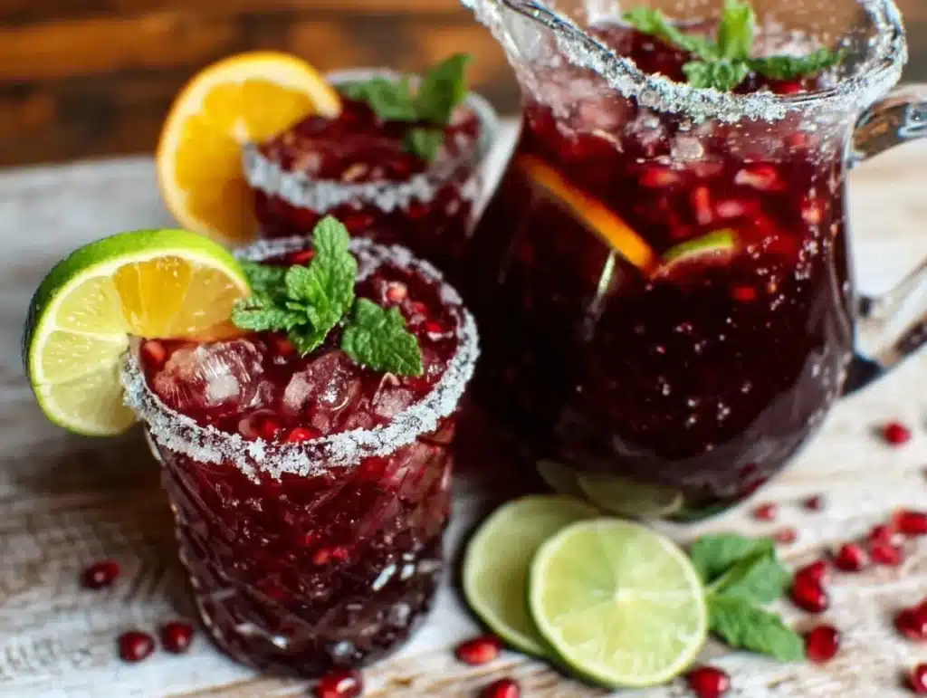 sparkling pomegranate punch - featured image