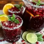 sparkling pomegranate punch - featured image