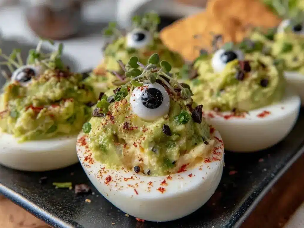 Spooky Deviled Eggs - featured image