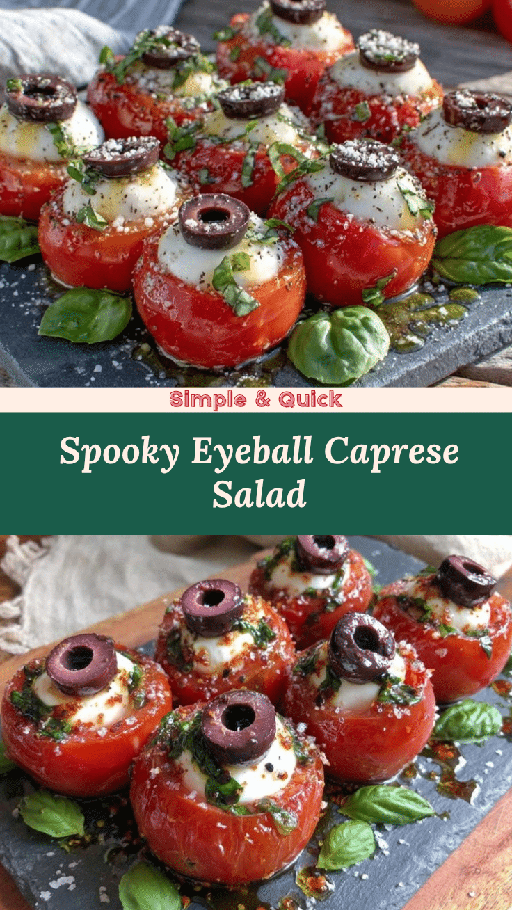 spooky eyeball Caprese salad recipe