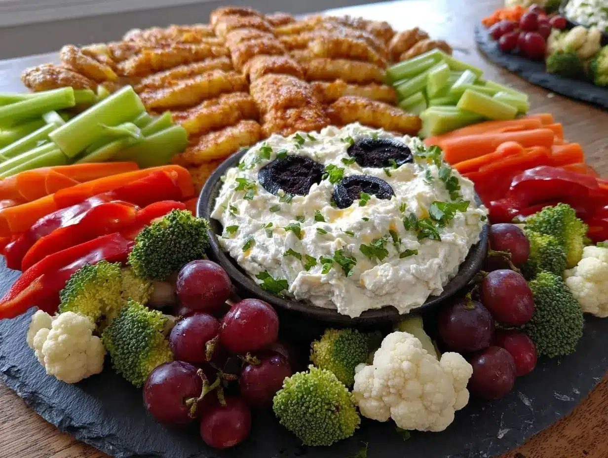 Spooky Skeleton Veggie Platter preparation steps