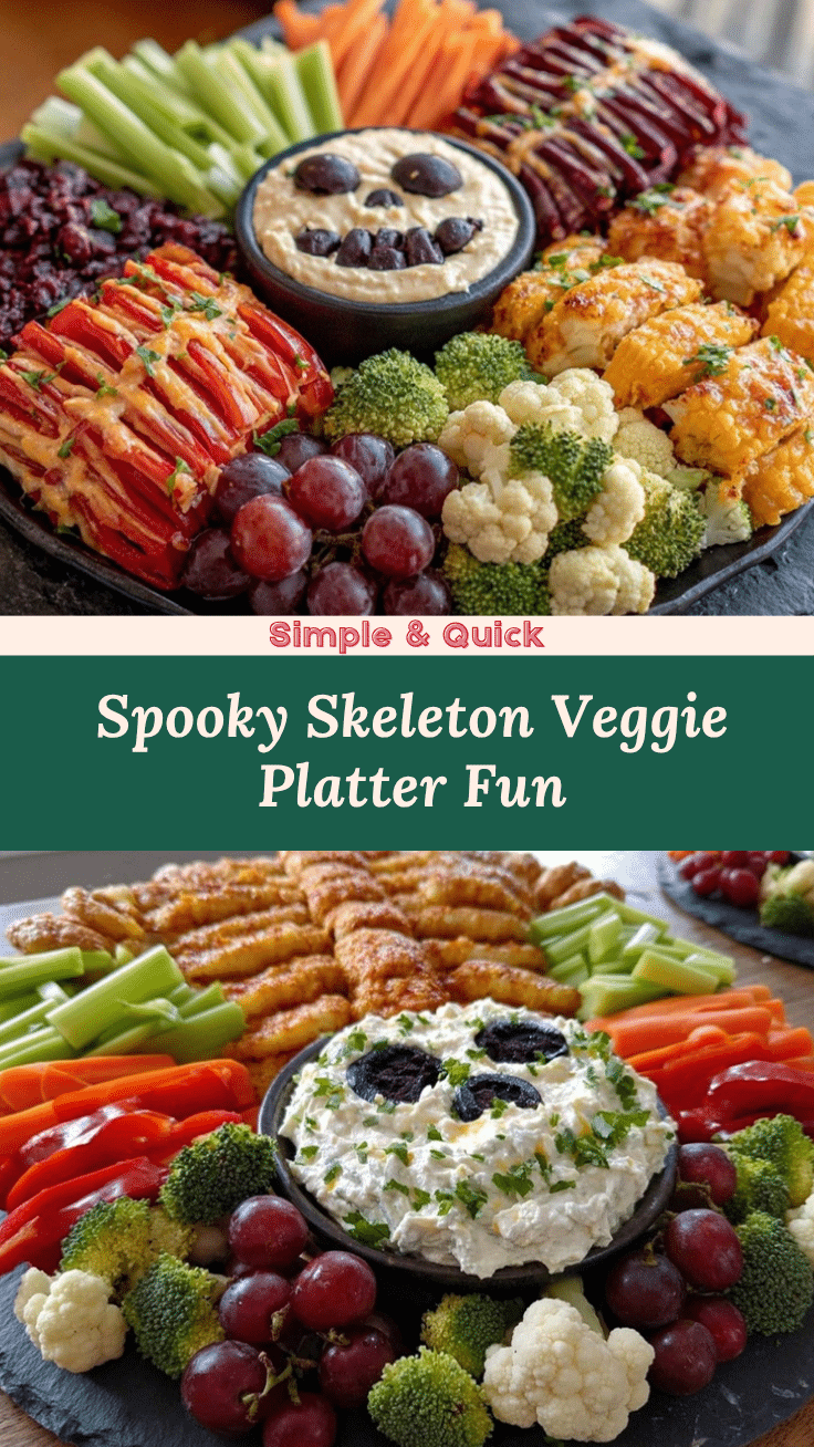 Spooky Skeleton Veggie Platter recipe