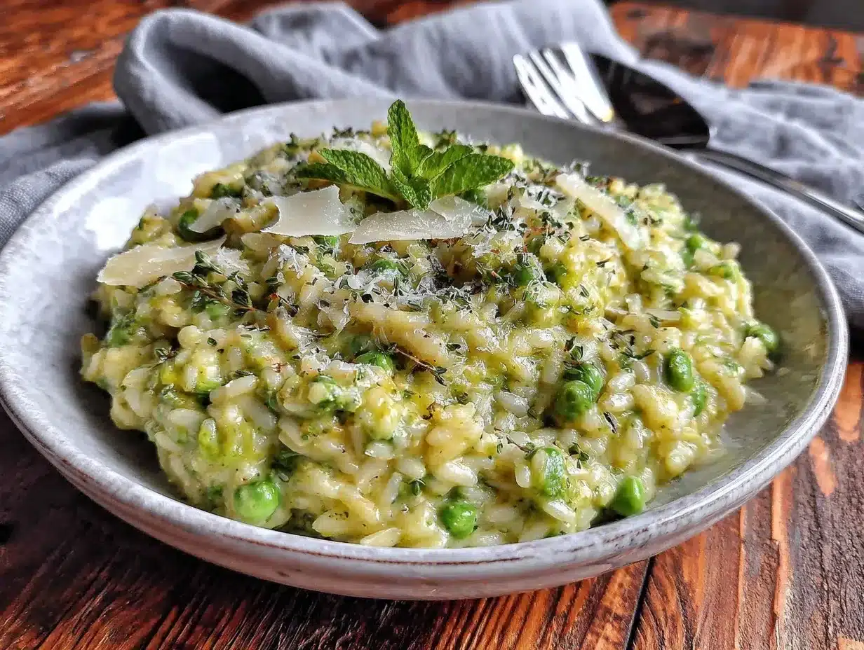 spring pea risotto preparation steps