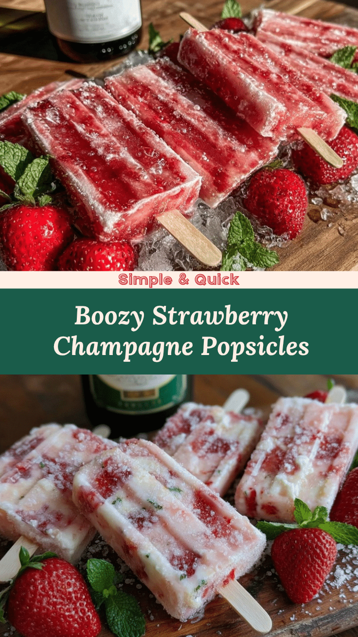 Strawberry Champagne Popsicles recipe