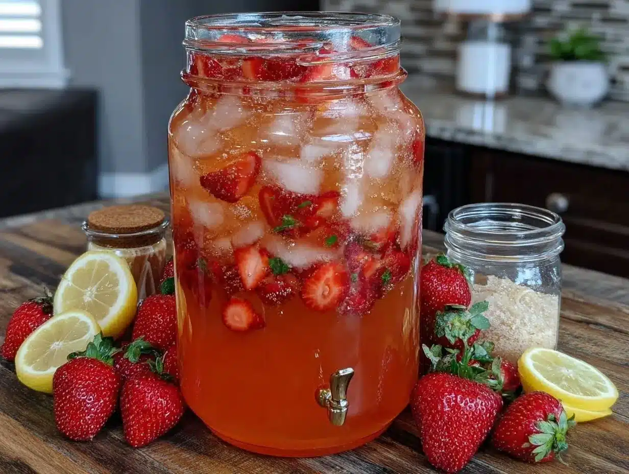 strawberry lemonade preparation steps