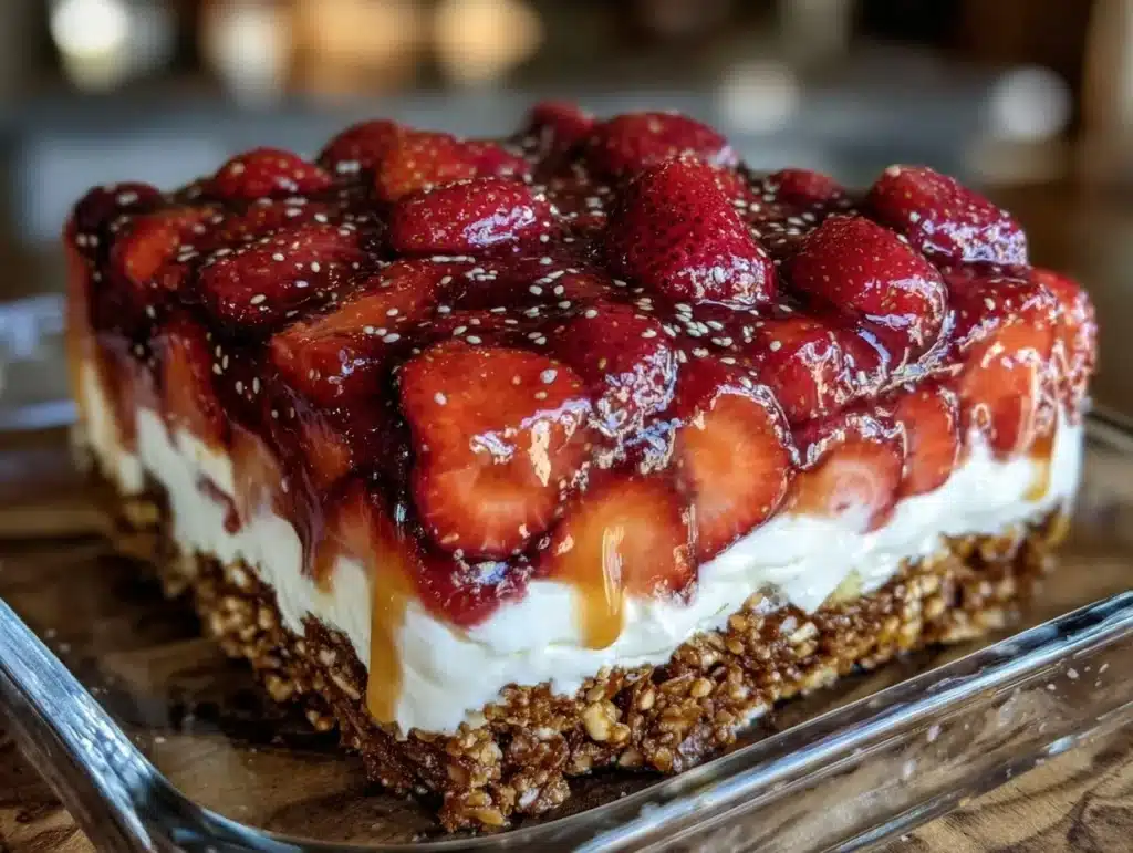 Strawberry Pretzel Salad - featured image