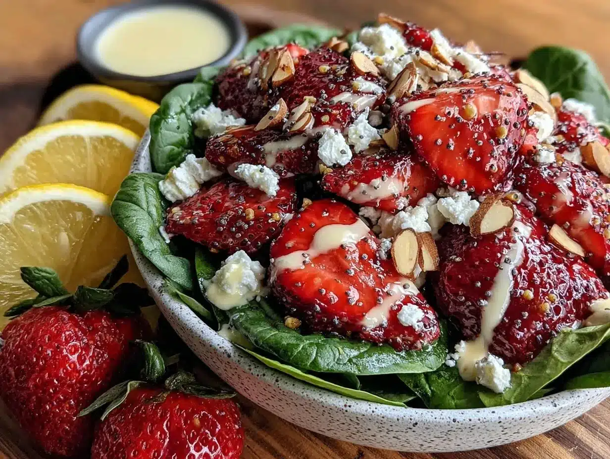 strawberry spinach salad preparation steps