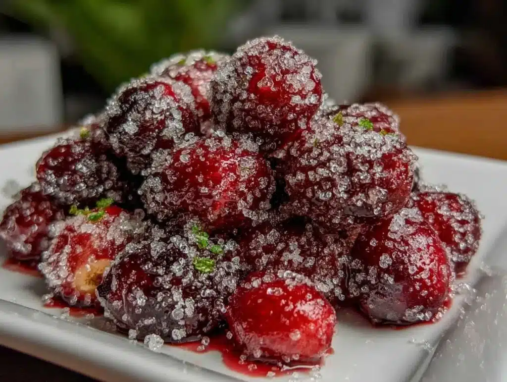 sugared cranberries - featured image