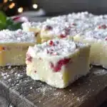 white chocolate peppermint fudge - featured image