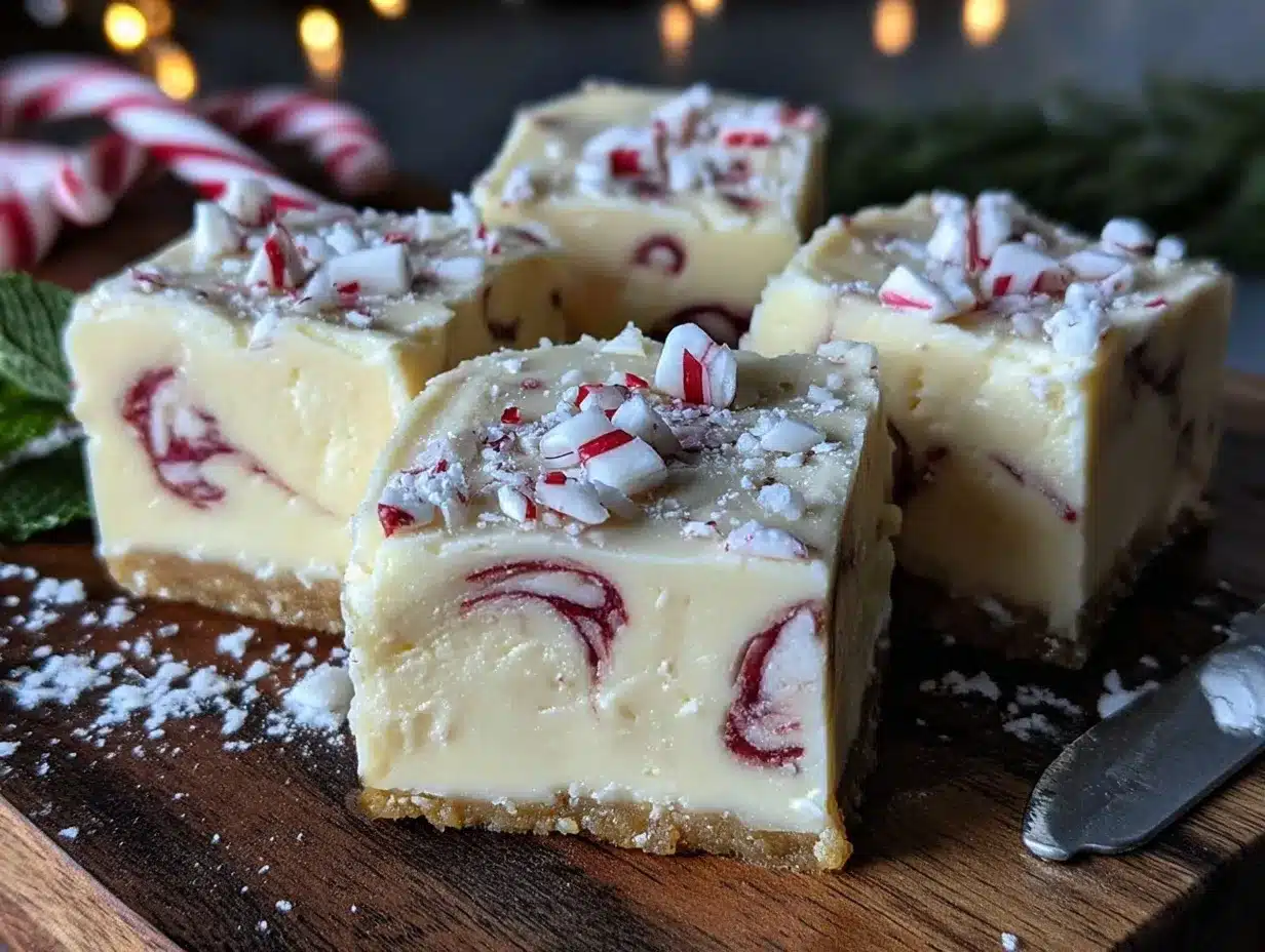 white chocolate peppermint fudge preparation steps