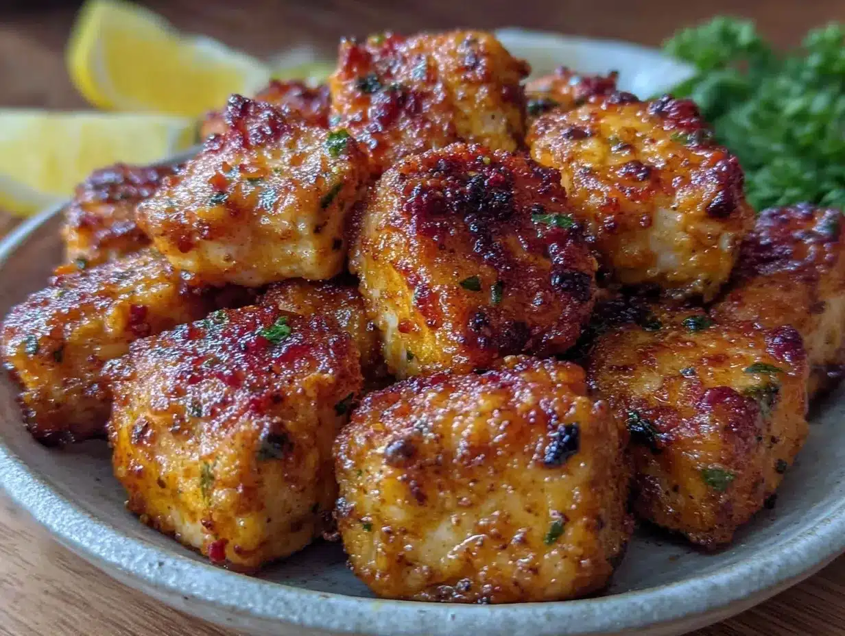 air fryer cajun chicken cubes preparation steps