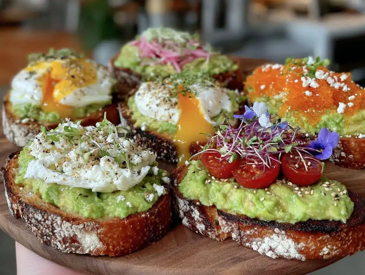 avocado toast board preparation steps