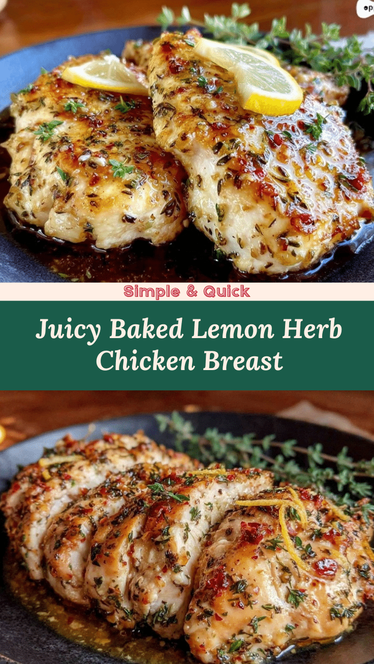 baked lemon herb chicken breast recipe