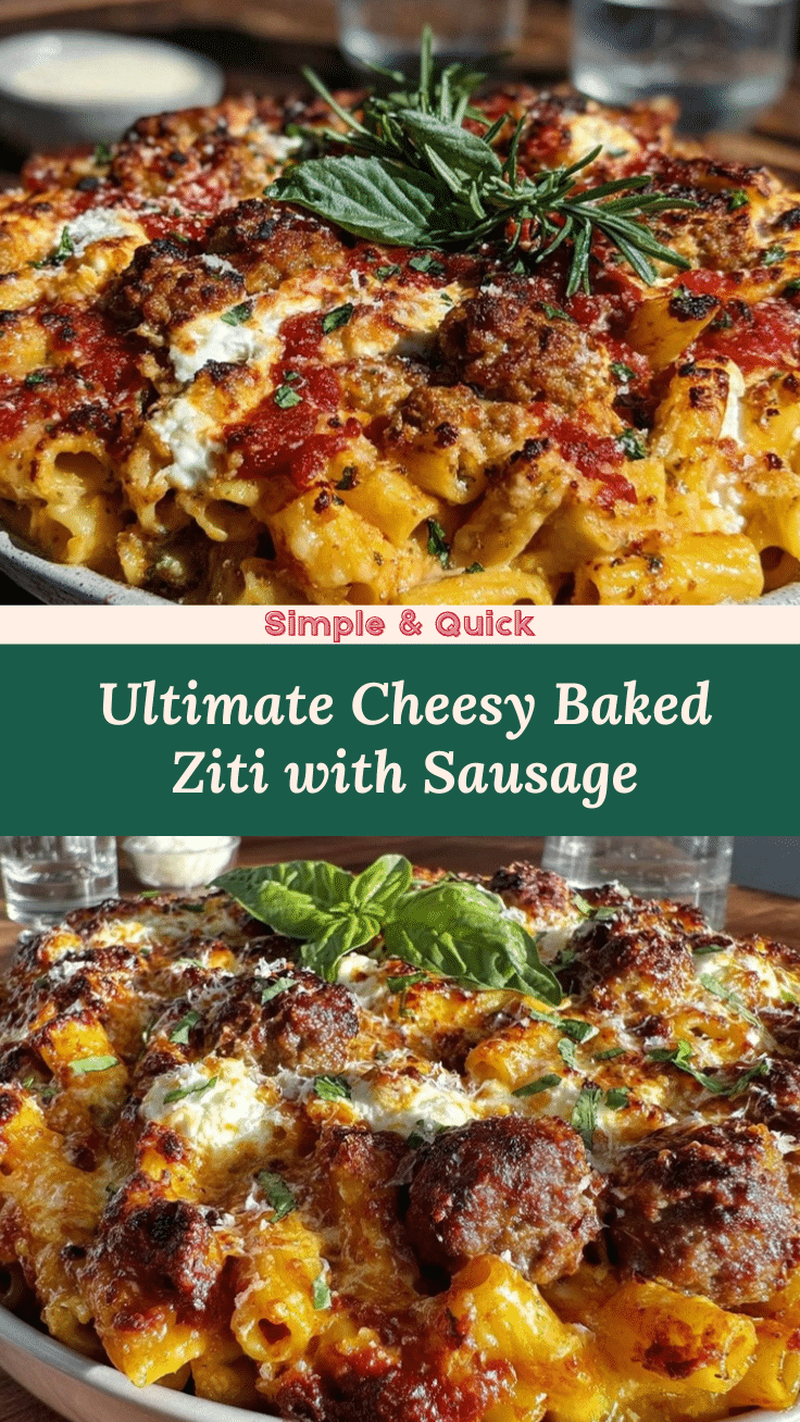 baked ziti with Italian sausage and ricotta recipe