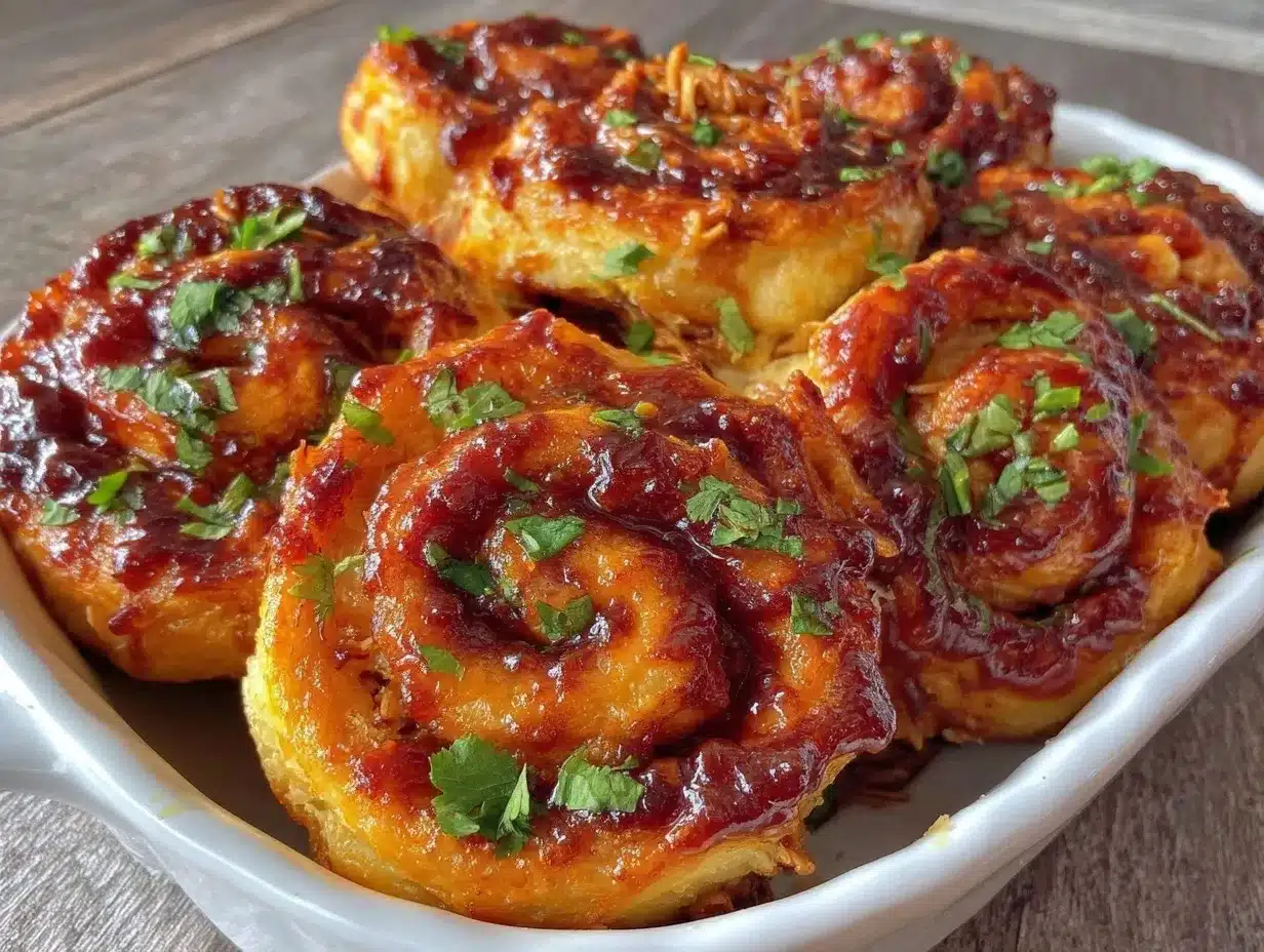 BBQ Chicken Pizza Pinwheels preparation steps