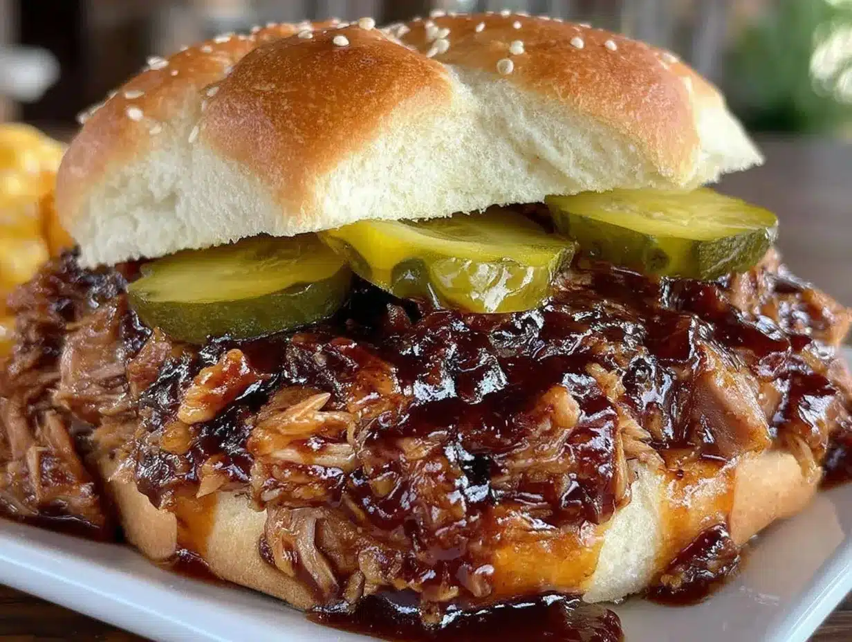 BBQ pulled pork sandwich preparation steps