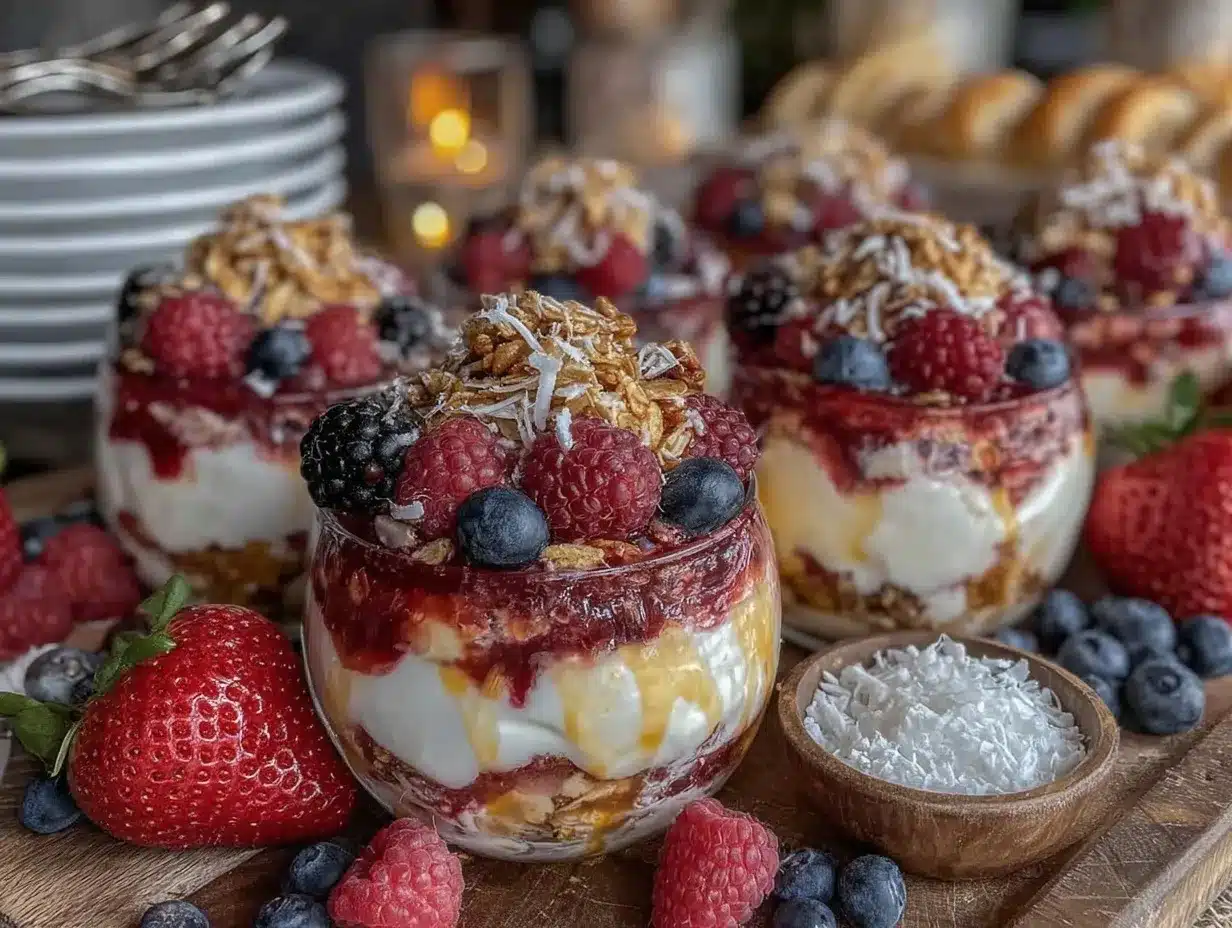 berry yogurt parfait bar preparation steps