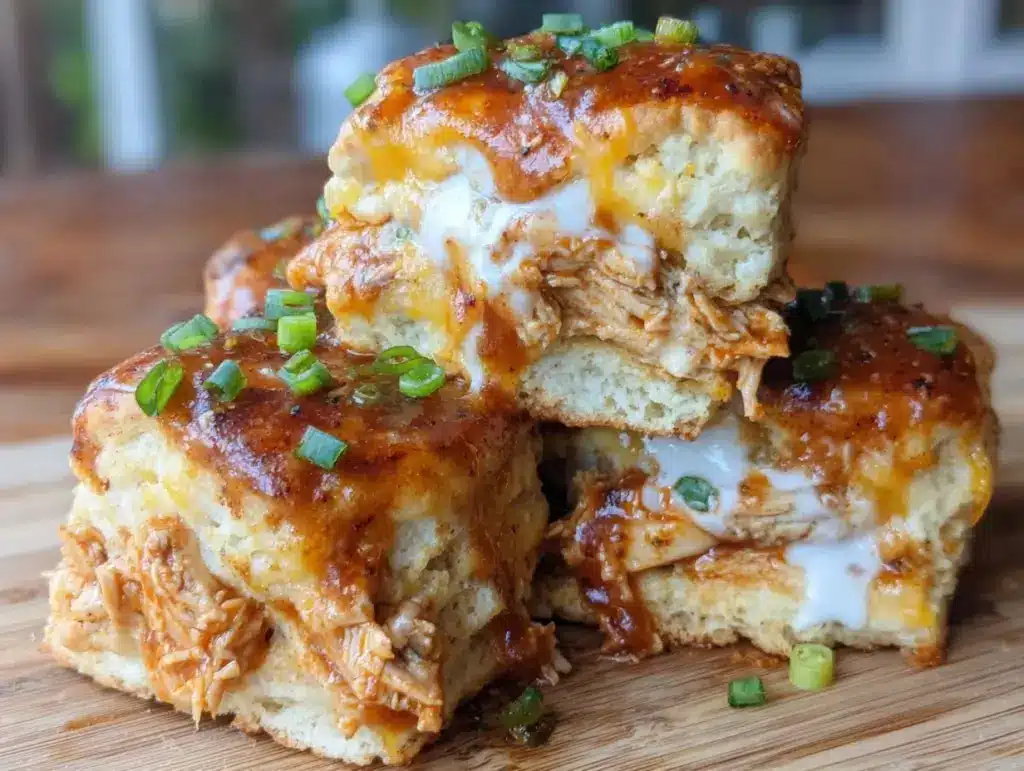 buffalo chicken biscuit melts - featured image