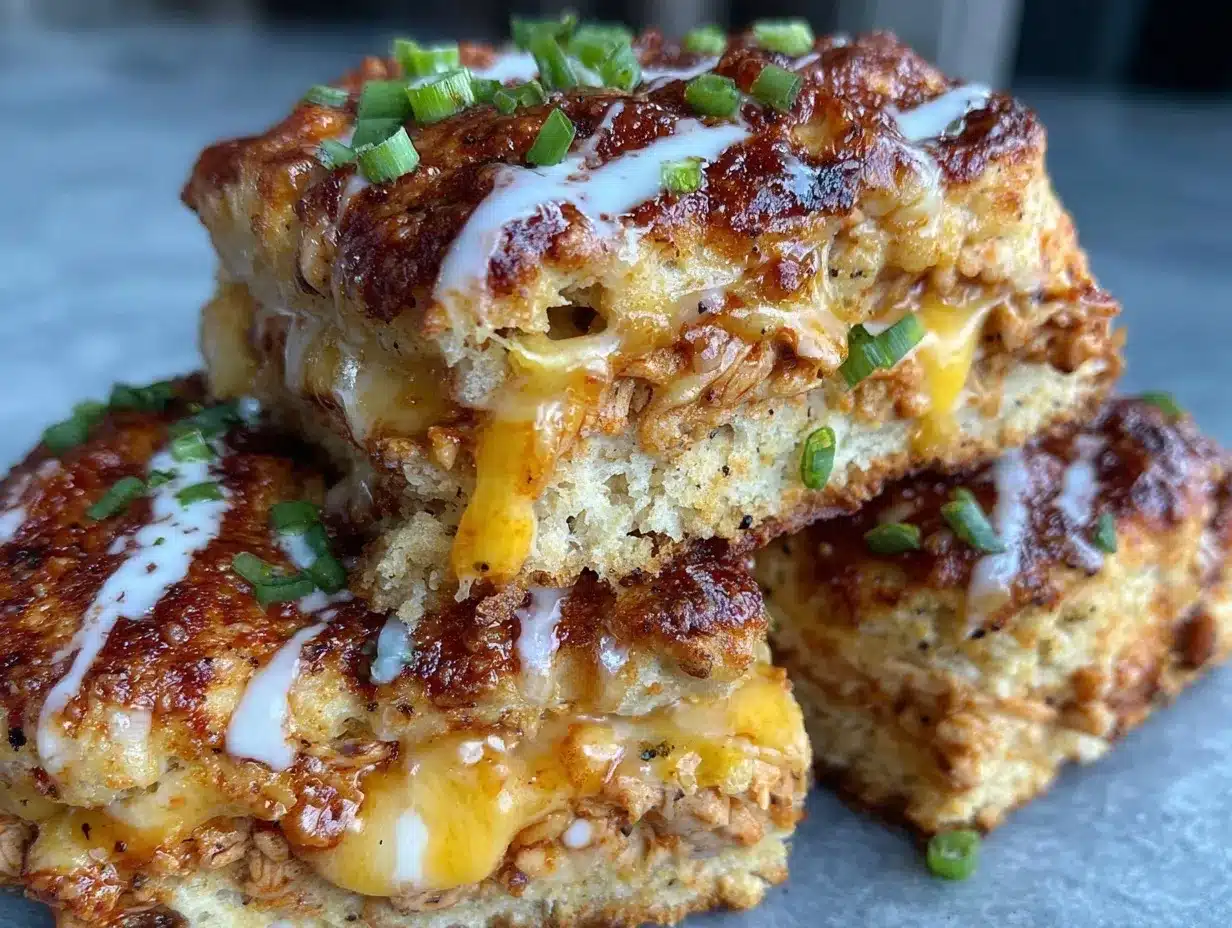 buffalo chicken biscuit melts preparation steps