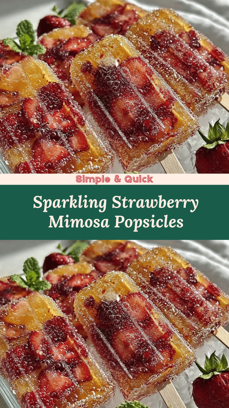 Champagne Strawberry Mimosa Popsicles recipe