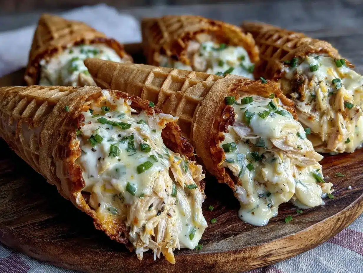 cheesy ranch chicken cones preparation steps