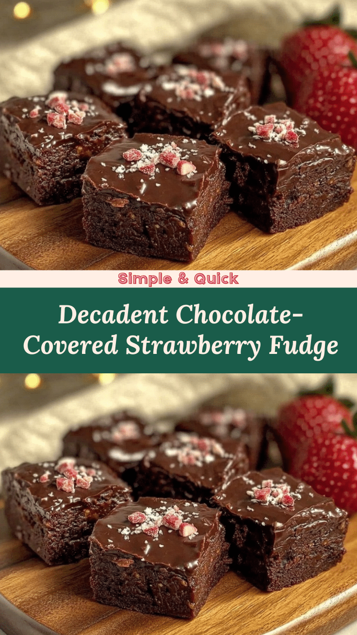 chocolate-covered strawberry frosted fudge recipe