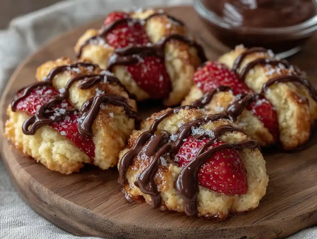 Chocolate-Covered Strawberry Ribbon Cookies preparation steps