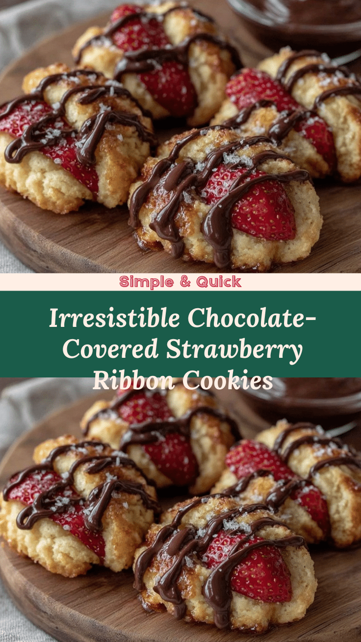 Chocolate-Covered Strawberry Ribbon Cookies recipe