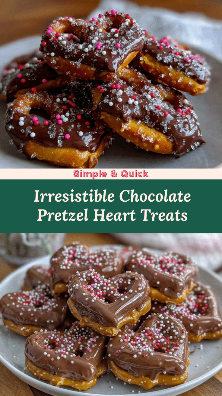 chocolate-dipped pretzel hearts recipe