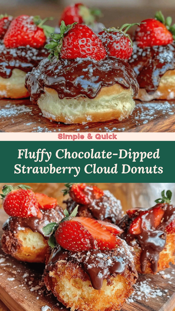 chocolate-dipped strawberry cloud donuts recipe
