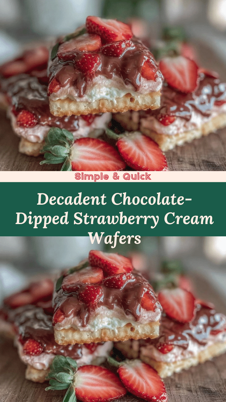 chocolate-dipped strawberry cream frosted wafers recipe