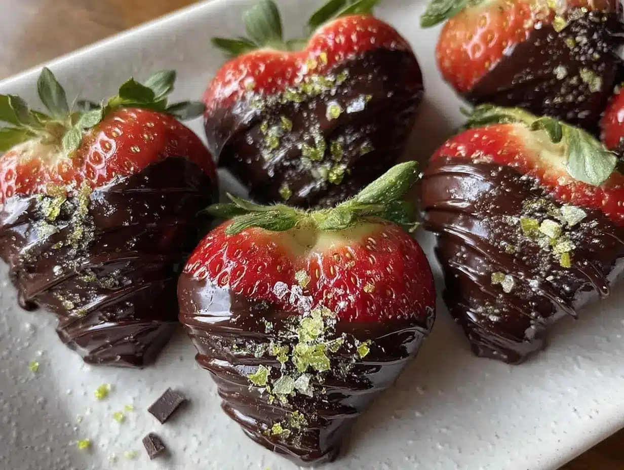 chocolate-dipped strawberry heart toppers preparation steps