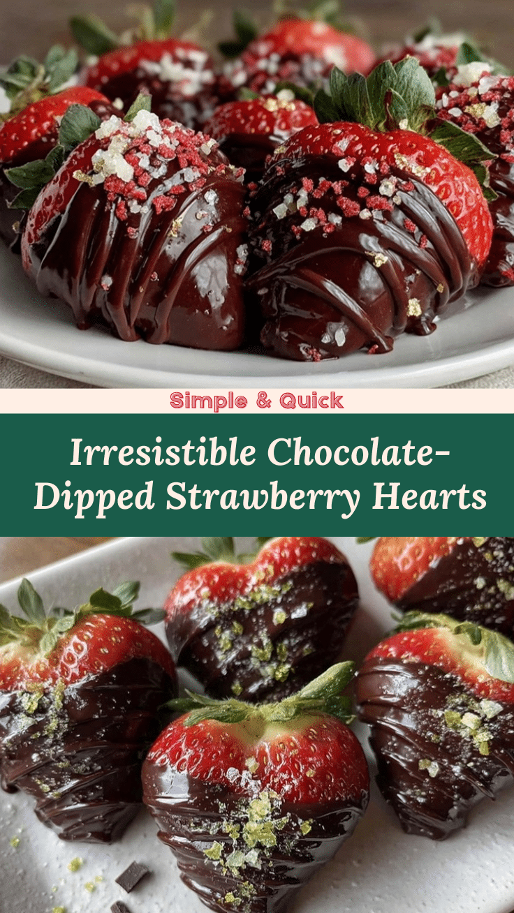 chocolate-dipped strawberry heart toppers recipe