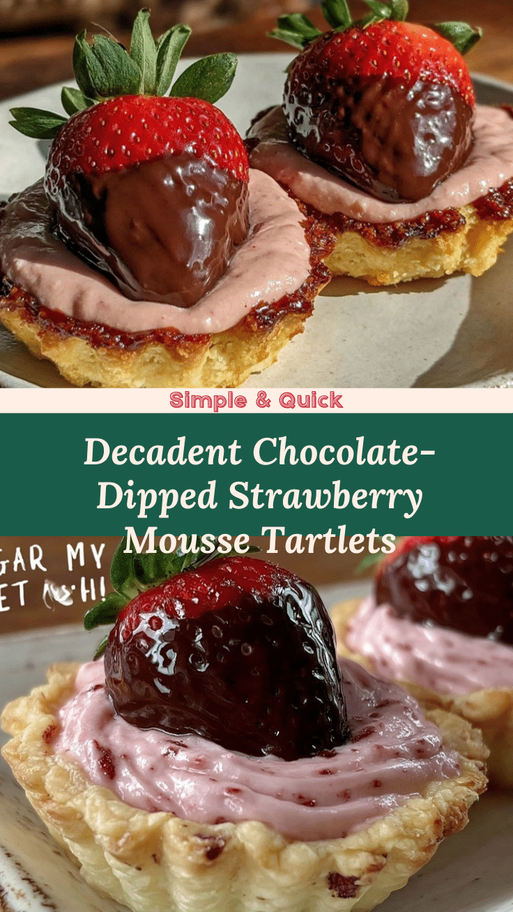 chocolate-dipped strawberry mousse tartlets recipe