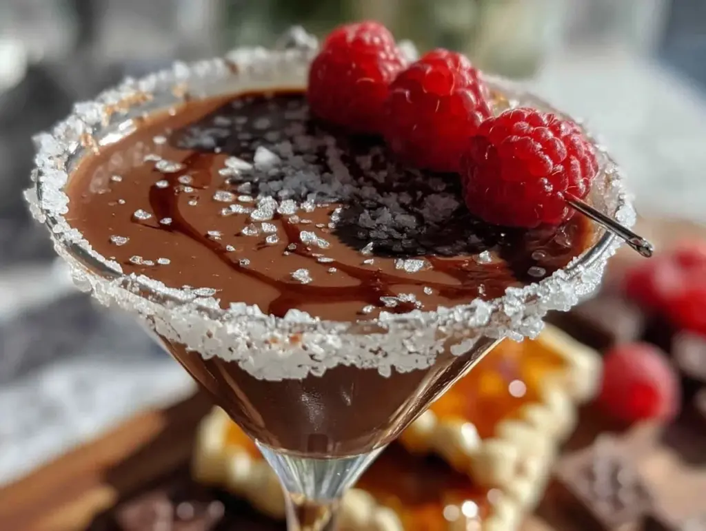 chocolate raspberry martini - featured image