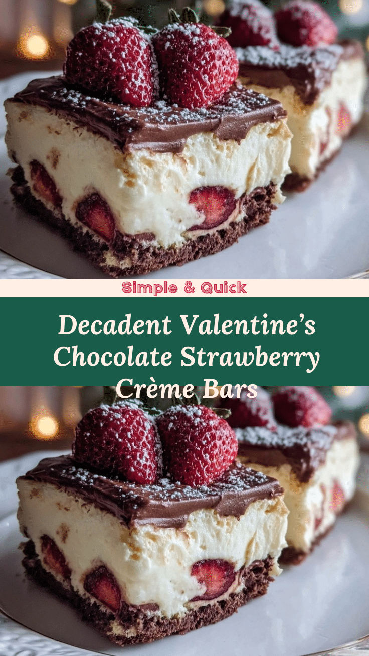 chocolate strawberry crème cloud bars recipe