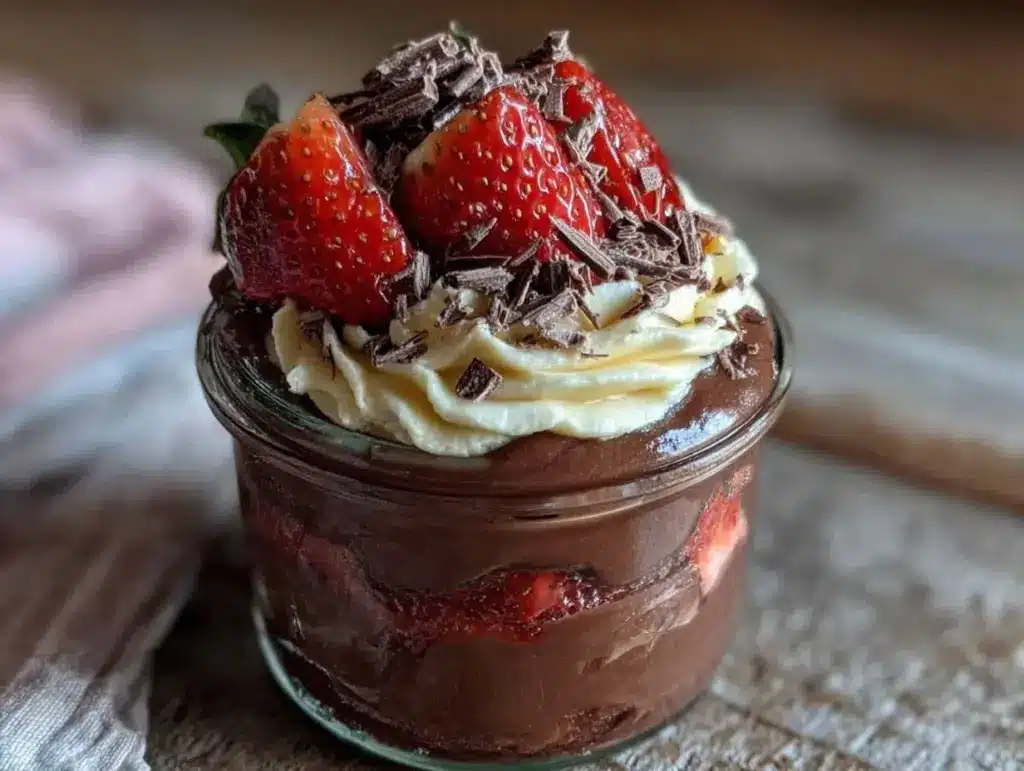 chocolate strawberry truffle jar - featured image