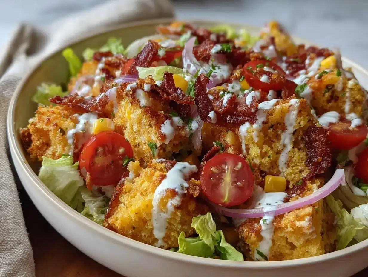 cornbread salad preparation steps