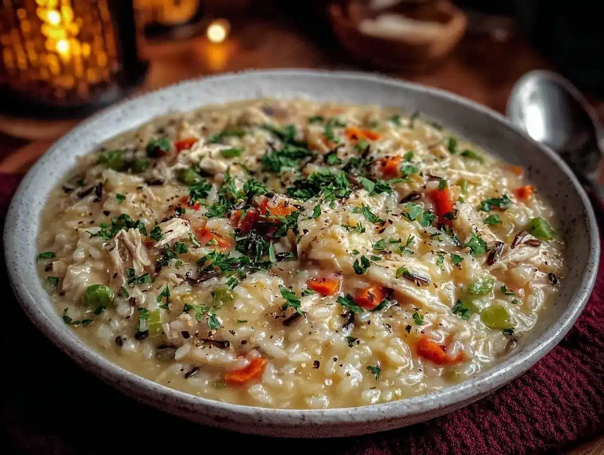 creamy chicken and wild rice soup preparation steps