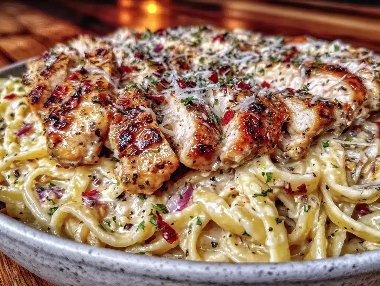 creamy garlic parmesan chicken pasta preparation steps