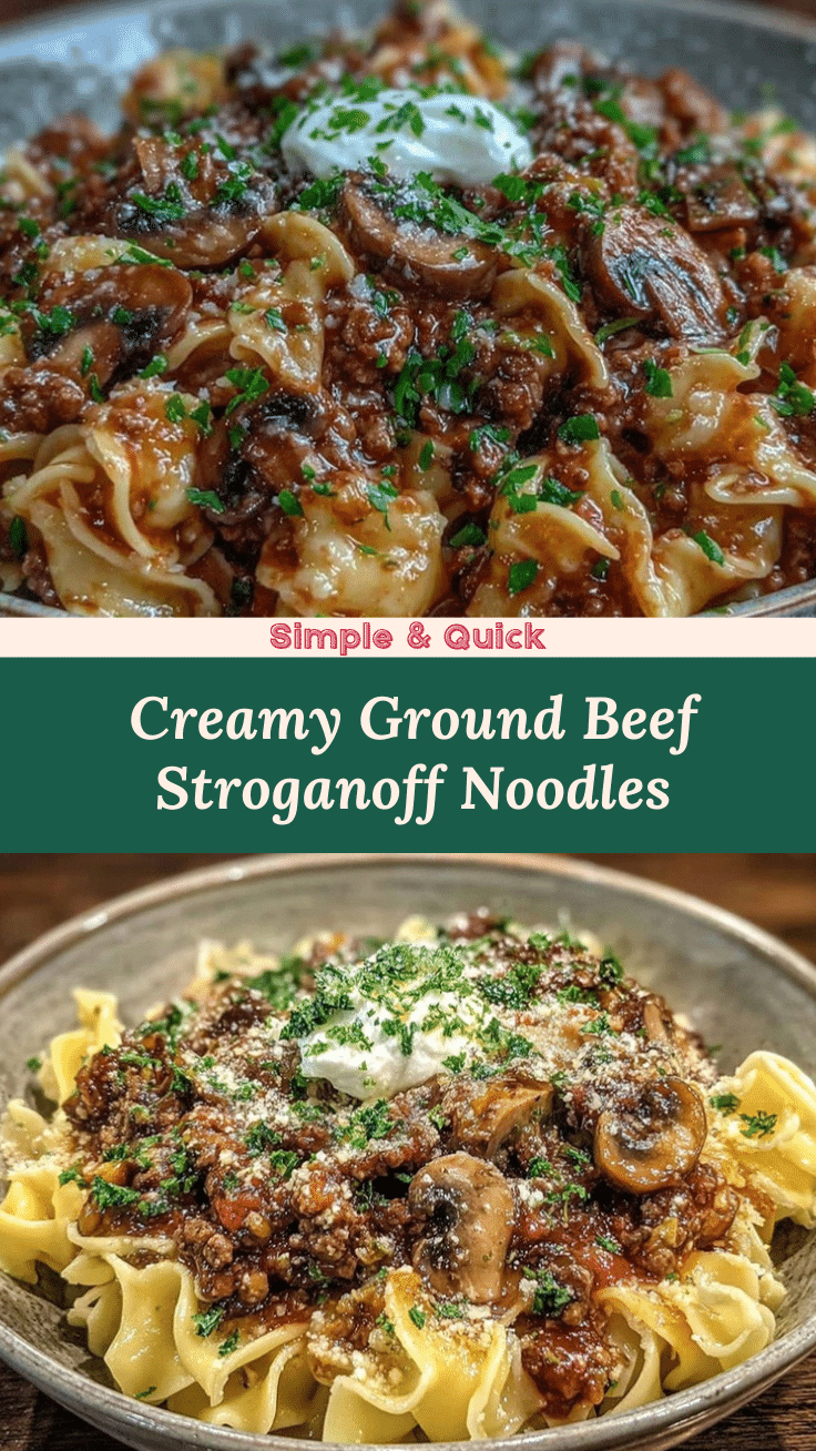 creamy ground beef stroganoff recipe