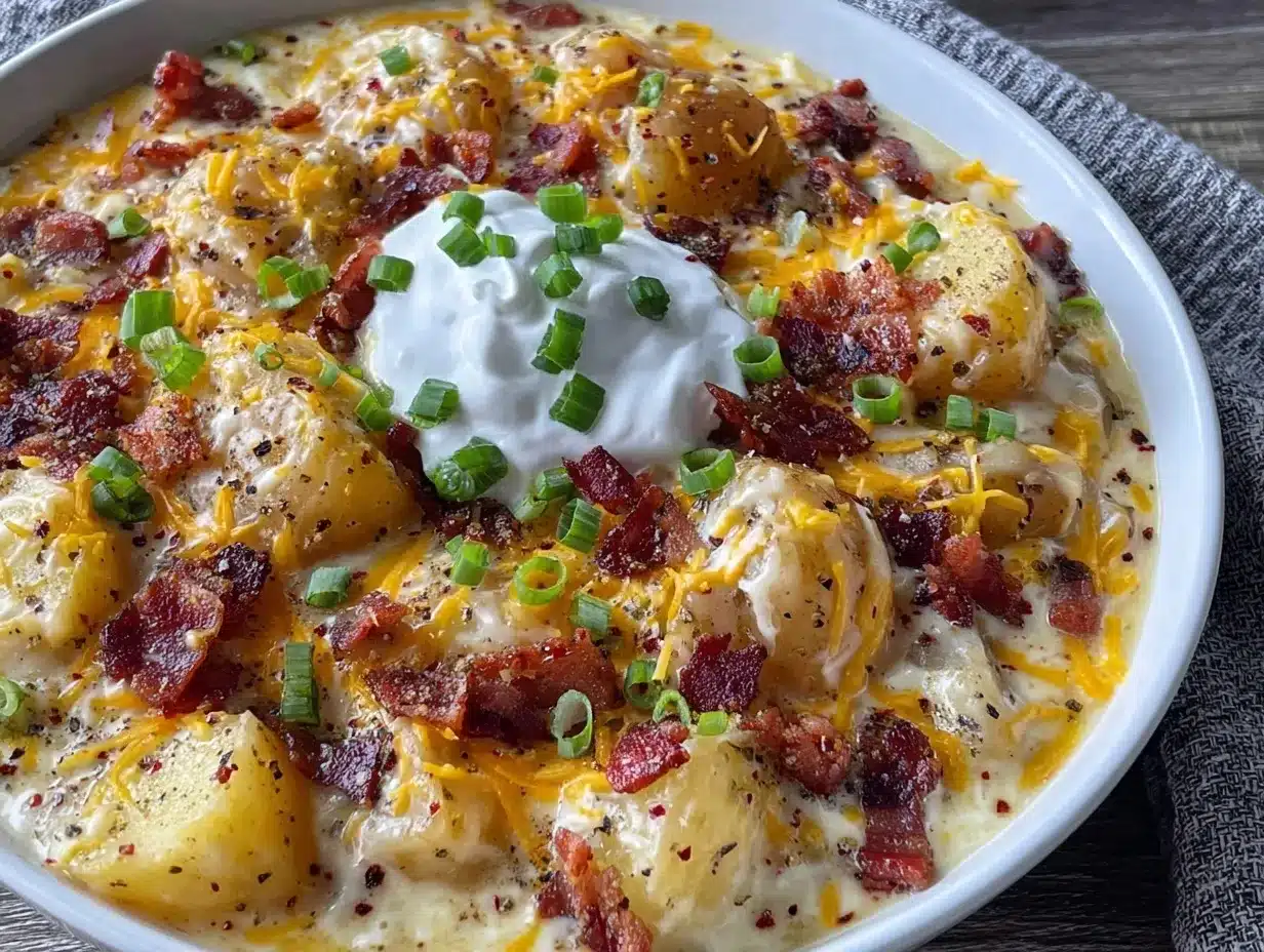 creamy loaded baked potato soup preparation steps