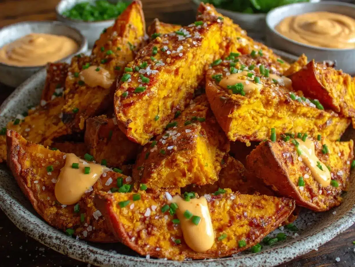 crispy baked sweet potato wedges preparation steps