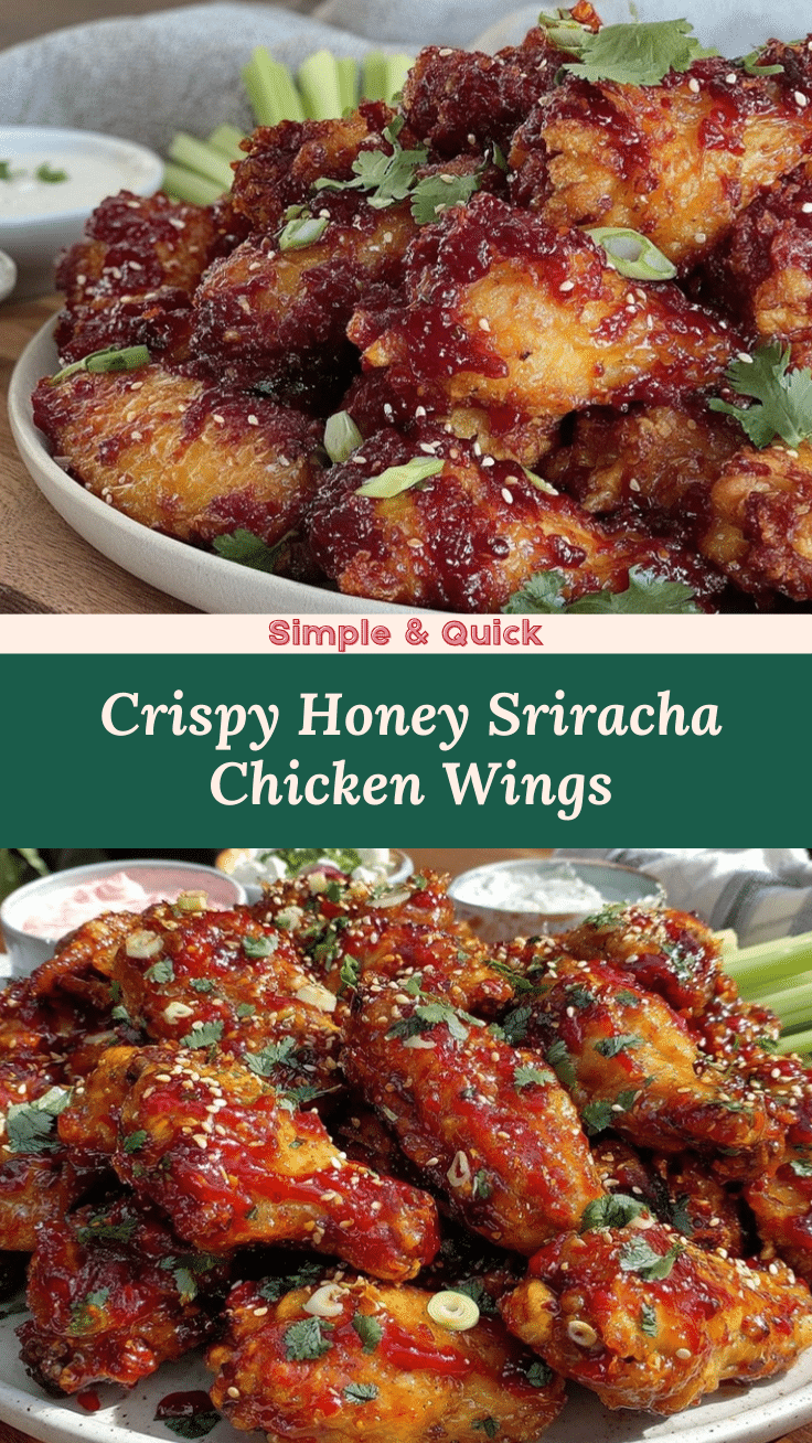 crispy honey Sriracha chicken wings recipe