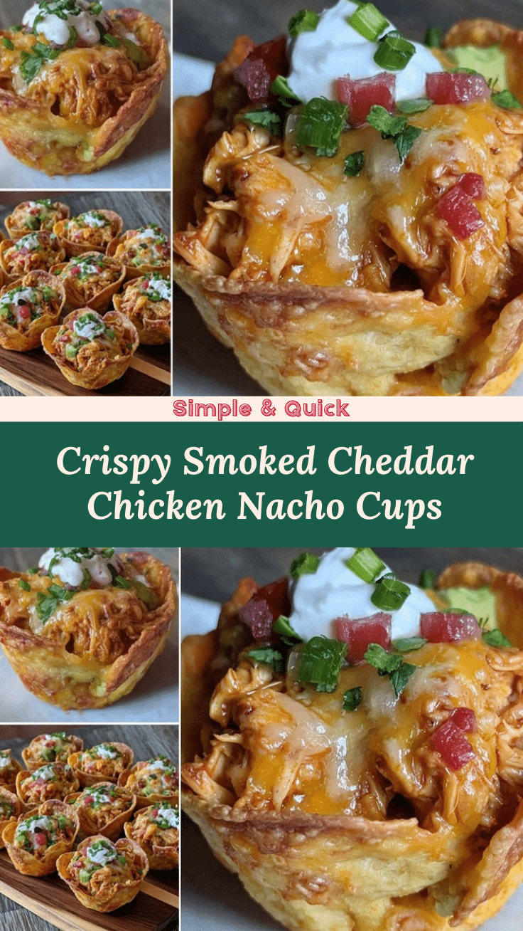 crispy smoked cheddar chicken nacho cups recipe