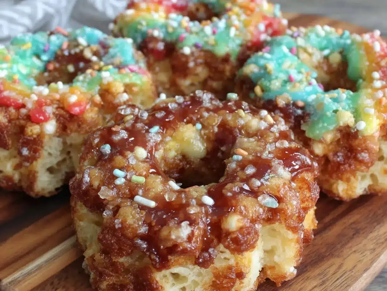 Crunchy Dr. Seuss Rainbow Bagel Bites preparation steps