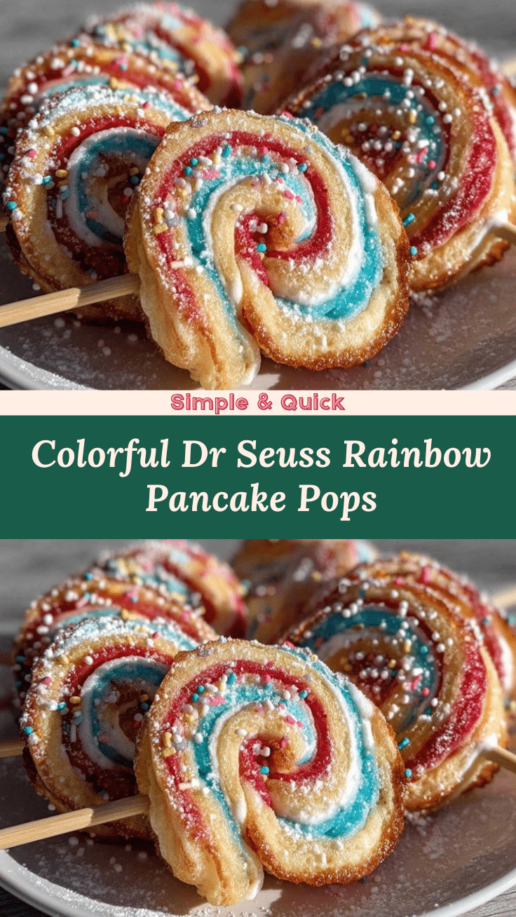Dr. Seuss Rainbow Pancake Spiral Pops recipe