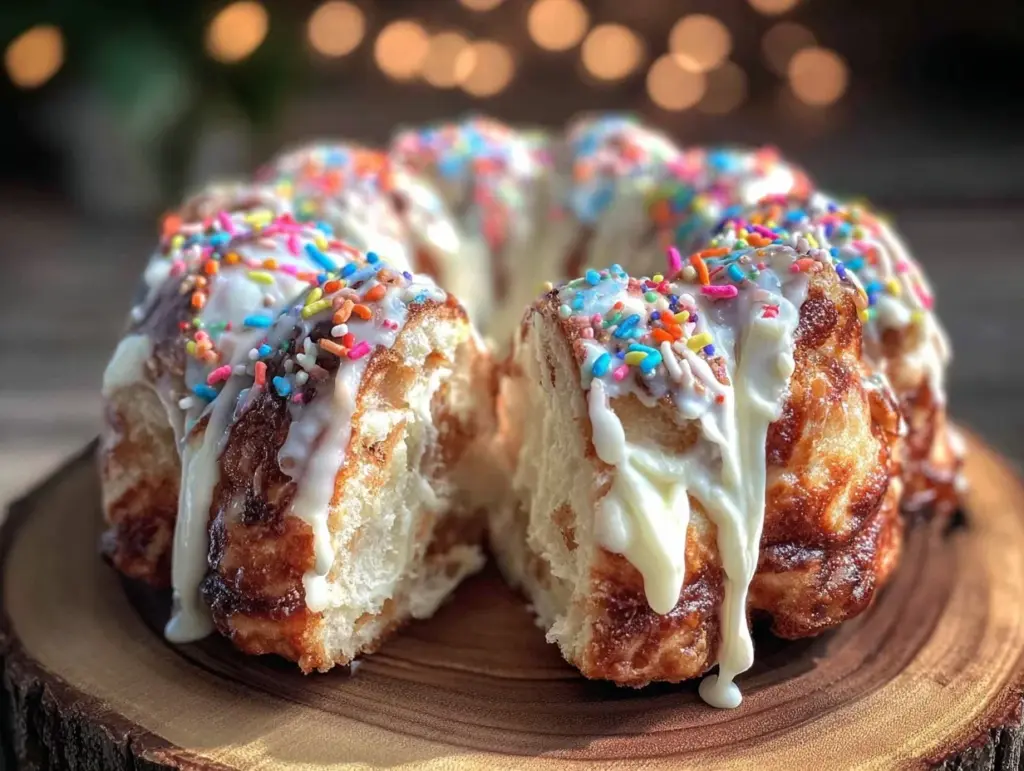 Dr. Seuss Rainbow Sprinkles Donut Cake - featured image